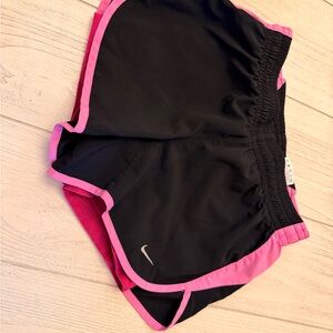 Nike Women's Black and Pink Athletic Shorts